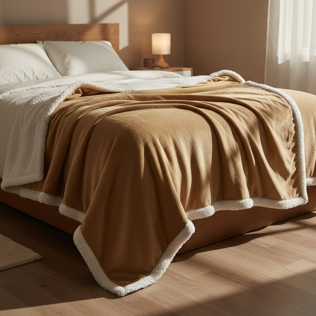 Plaid Chalet – Contre-plongée – Camel